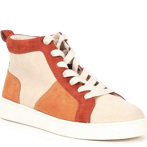 Chelsea & Violet Mac Colorblock Suede Leather High Top Sneakers Size 6.5 - Picture 9 of 9